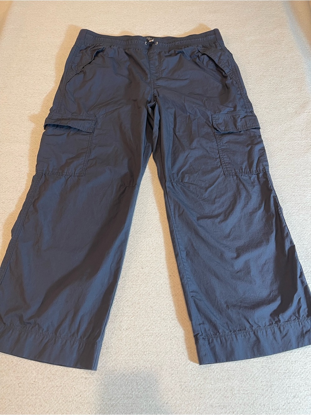 Calvin Klein Performance Cargo Pants Mens XL Navy Blue Elastic Waist. SKU#0491